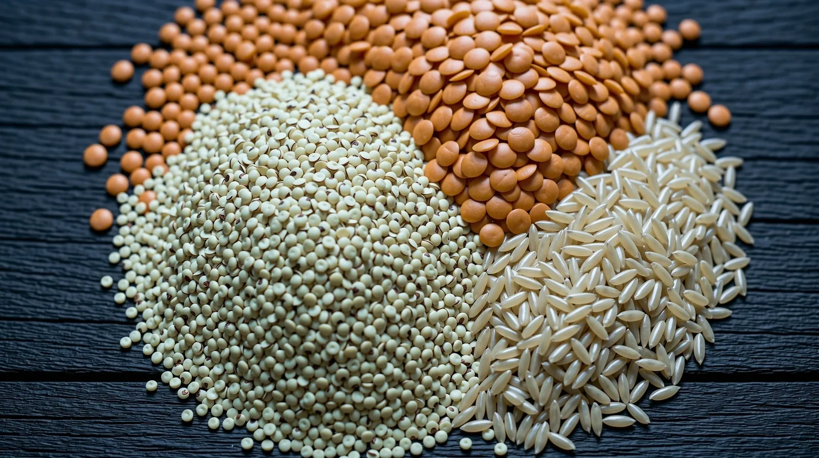 Texture of natural whole grains
